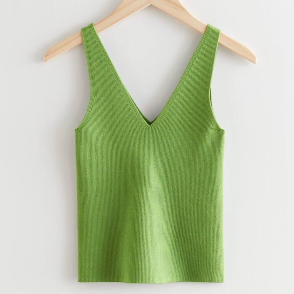 & Other Stories Rib Knit Tank Top - Large